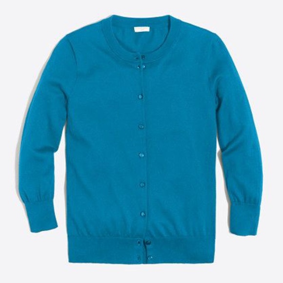 J.Crew The Clare Cardigan Sweater Barcelona Blue - Picture 1 of 4